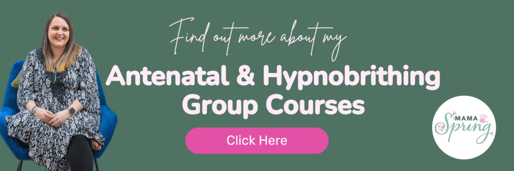 Find out more about my antenatal and hypnobirthing group courses