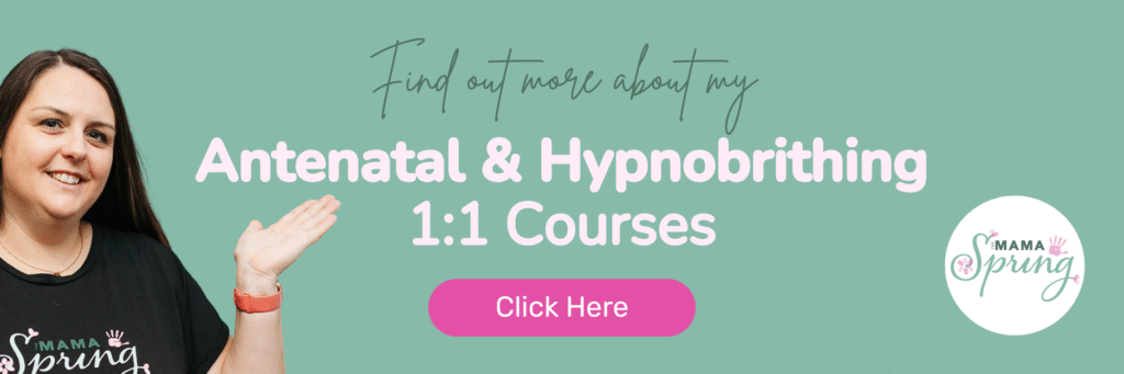 Find out about my antenatal and hypnobirthing 1:1 courses